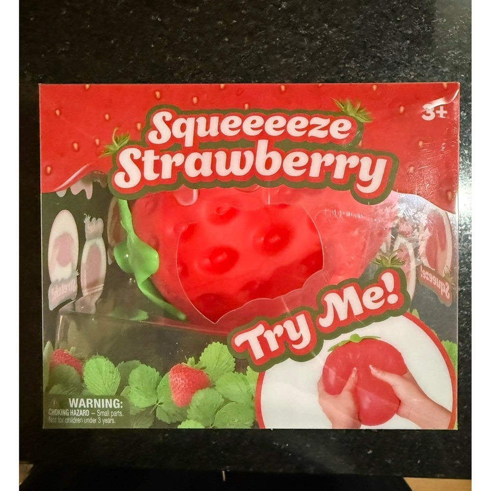 Sunny Days/Toymendous Jumbo Squeezy Strawberry Squishy Toy Stress Relief